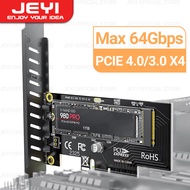 JEYI M.2 NVME SSD to PCIe 4.0 Adapter Card, 64Gbps SSD PCIe 4.0 X4 Expansion Card for Desktop PC , PCI-E GEN4 Full Speed SK4