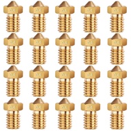 Nozel E3D, Kepala Cetak Extruder Nozel Tembaga ExcelFu M6 0.4mm untuk Filamen 1.75mm Pencetak 3D E3D