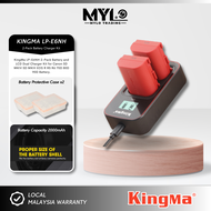 KingMa DSLR Camera Battery LP-E6NH LP-E6 LCD Dual Charger Set for Canon 5D MKIV 5D MKIII EOS R R5 R6