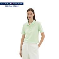 Tommy Hilfiger เสื้อโปโล ผู้หญิง รุ่น WW0WW43224 LXY - สีเขียว ทรง Regular Fit