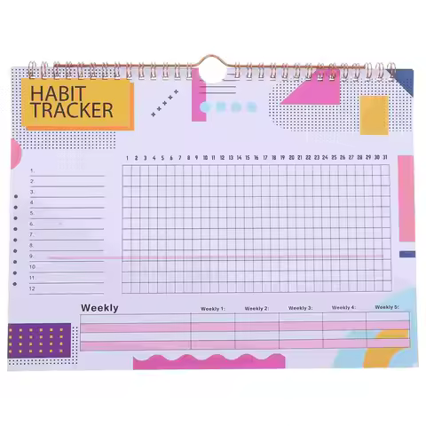 No Date Habit Tracker Goal Planner Desk Calendar Journal Fitness Tracker Mood Tracker Workout Planne