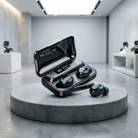 F9 Bluetooth Headphones 9D Stereo High Bass Sport Earphones Handfree Touch Control Tws Wireless Earb