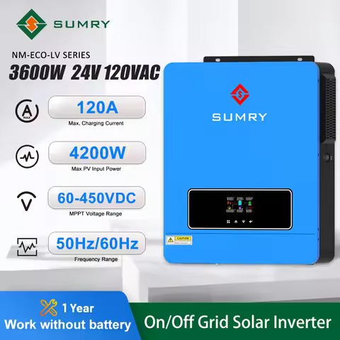 SUMRY Solar Inverter Inverter 24v48vdc 3.6kw 4.2kw 220v on/off Grid Power Inverter for Home Use