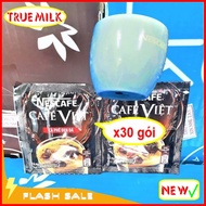 Nescafe Café Việt Đen Đá 30 gói x 16g (Tặng ly sứ cao cấp - Flash Sale) - Ca Phê Đen Đá - Cafe Viet 