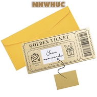 MNWHUC Golden Ticket Scratch- Card,  Scratch  Ticket Concert Ticket,  with Envelope Raffle Gift Part