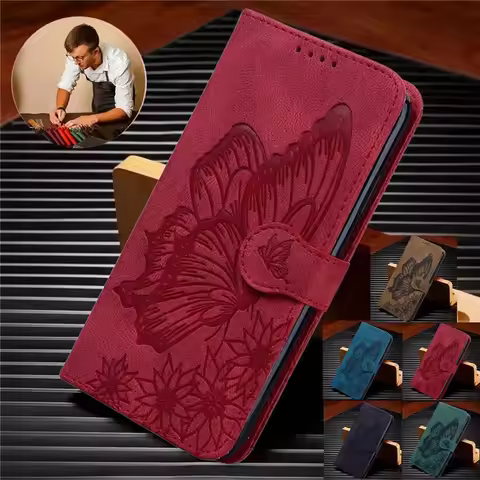 A32 4G Butterfly Leather Phone Case For Samsung Galaxy A 32 A52 A72 A82 5G 52 72 A32case Card Holder