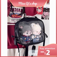 Beg Crossbody Lutsinar Gaya Korea/Beg Serbaguna Serbaguna Mudah/Beg Paparan Anak Patung Kapas 20cm/B