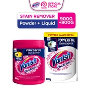 [Bundle of 2] Vanish Stain Remover Pink Action + Vanish Stain Remover Crystal White Action Detergent