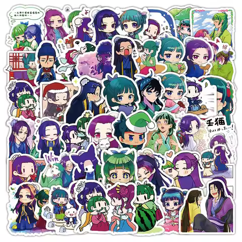 53pcs Maomao Apothecary Diaries Stickers Jinshi Anime Decals Kids Toys Car Skateboard Laptop Motorcy