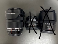 相機鏡頭 m43 Olympus 12-40 f2.8 lumix 45-150 Olympus 17mm f1.8