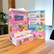 HOME818 กระดาษทิชชูแบบยาว ลายหมี(1แพค 5ห่อ)168แผ่น หนา2ชั้น NO.Y11