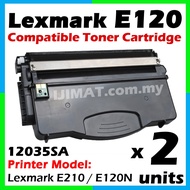 2 Units LEXMARK 120 / E-120 / E120 / 12035SA Compatible Laser Toner Cartridge For Lexmark E120 / E12