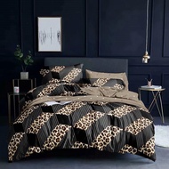 cadar queen with comforter 7 in 1 brown leopard set queen bedsheet with comforter