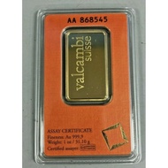 1 OZ GOLD BAR VALCAMBI SUISSE REPLICA – KOLEKSI CANTIK / HADIAH / KESELAMATAN