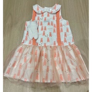 Arpanet girl Dress/Size 4 Orange Bear