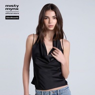 Misty Mynx Black Halter Neck Satin Top เสื้อคล้องคอซาติน รุ่น M26FGWA001 (Aw26 #A2)