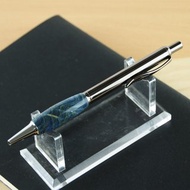 訂製-自動鉛筆+原子筆 按壓式短握位木筆 / 藍色系穩定木