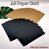 A5 Paper Card /DIY Word Art Card Invitation Card Greeting Card /Blank Card /Kraft & Black Paper Card