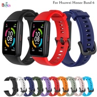 Sport Silicone Watch band For Huawei Honor Band 6 / Huawei Band 6 Smart Watch Wristband Replacement Soft Fashion Strap Bracelet Band