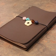 [Premade] Leather Folio/Journal - Vegan Leather Folios w/ Charms and Free inserts