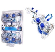 JOYSTICK DOUBLE TRANSPARAN ESMILE USB 2 STIK UNTUK GAME PS