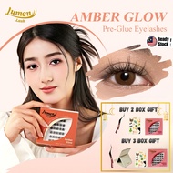 Bulu Mata [Free Golden Tweezer] Lumen Lash # Amber Glow | Self Adhesive Series Eyelash Glue Free | 1