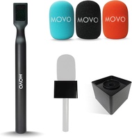 Movo WMX-HM Wireless Interview Microphone Adapter W/mic Flag-ใช้งานร่วมกับ DJI Mic Rode Wireless GO
