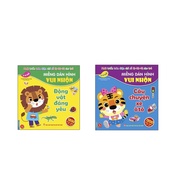 Book - Funny Stickers - Lovely Animals + Car Stories for 2 - 6 Years Old - Combo of 2 Books - Minh T