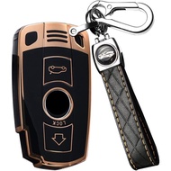 ontto TPU Key Fob Cover Car Key Case Compatible with BMW 1 3 5 Series E90 E92 E93 X5 X6 Z4 E90 Anti-