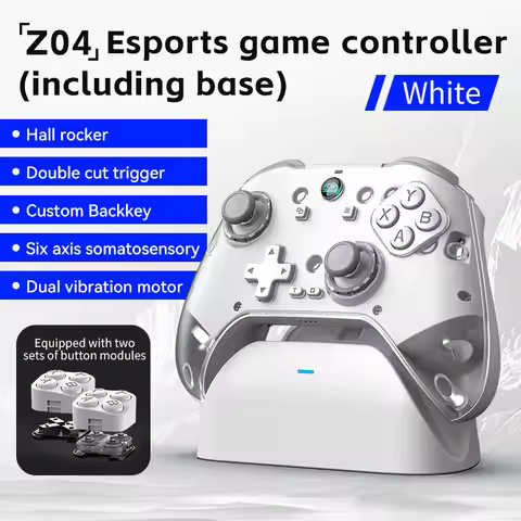 Wireless Game Controller with Charging Dock Z04 for PC Switch Compatible Android iOS Mobile Gamepad 