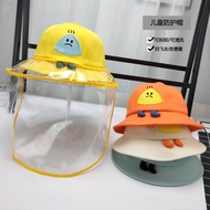 baby face shield Infant and young child fisherman's cap anti-flying foam male and female baby protective isolation cap spring and summer children's anti-epidemic cap detachable mask Protection Hat Full Face Shield for Kids Baby
