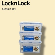 [LocknLock] BPA Free -Classic Food Container Rectangular 3P Set