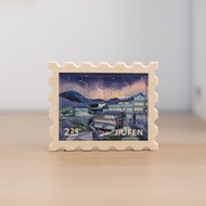 【拼風景磁鐵-星空九份】台灣紀念品 / 郵票磁鐵 / 12片拼圖