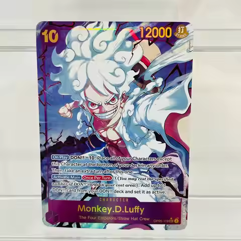 One Piece Monkey D. Luffy Gear 5 OP05-119 English CardHolographic Texture Perfect Condition DIY Prem