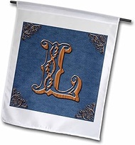 3dRose fl_162070_1 Monogram Letter L in Victorian Western Font That Looks Like Carved Oak Wood on A 