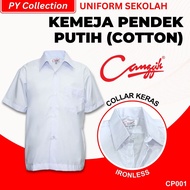 Lelaki - CP001 - ORIGINAL BAJU SEKOLAH JENAMA CANGGIH - KEMEJA PUTIH LENGAN PENDEK ( BAJU KEMEJA SAH