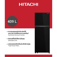 Hitachi ฮิตาชิ ตู้เย็น 2 ประตู 14.4 คิว 409 ลิตร Grand Carbon Line รุ่น HRTN6443SGBKTH สีกลาสแบล็ก A