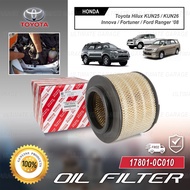 ORIGINAL TOYOTA ELEMENT AIR FILTER HILUX KUN25 KUN26 INNOVA FORTUNER FORD RANGER 17801-0C010 Penapis