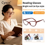 Cyxus Reading Glasses Women cateye style 老花眼鏡cermin mata membaca Magnification (+1.0- +3.0)2093