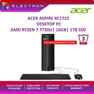 Acer Aspire XC1725-77730-W11PRO Desktop PC Black ( R7-7730U, 16GB, 1TB SSD, ATI, W11P, HS)