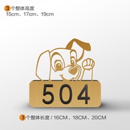 Number plate Unit number house number plate Metal Cartoon house number Household house number plate 