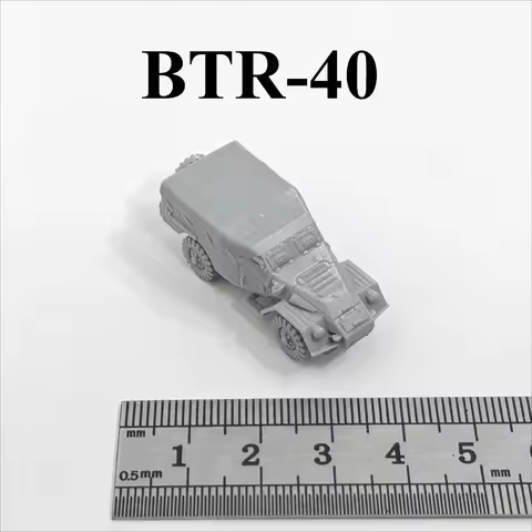 Soviet BTR-40 APC,3D Printed,1/144 Scale Mini Tank Model,Resin,Paintable