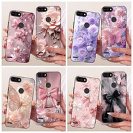 For Tecno Pop 2 2F Casing B1c New Fashion Flower Bowknot Soft Silicone Black TPU Protective Cover Fo