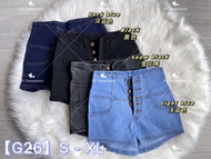 elastic jeans women high waist short pants jeans women seluar pendek perempuan seluar pendek wanita celana pendek wanita seluar jeans pendek perempuan seluar getah perempuan casual pants women ootd denim short pants women streetwear ootd 高腰短褲女牛仔裤女