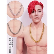 1/6 Soldier Big Gold Necklace Local Tyrant Chain Model Hip Hop Male Body Jewelry Accessories SS Acce