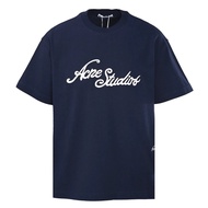 26SS ACNE STUDIOS Embroidered Letter Short Sleeve T-Shirt