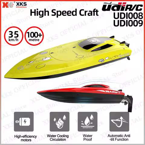 XKS UDIRC UDI008/UDI009 30km/h High Speed RC Boat - 2.4GHz Remote, Waterproof, Anti-Capsize, Pools/L