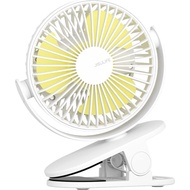 JISULIFE Clip on Baby Stroller Fan, 4000mAh Battery Operated Fan, Portable Personal Small Fan,Quiet 