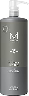 MITCH by Paul Mitchell Double Hitter 2-in-1 Shampoo and Conditioner for Men, For All Hair Types, 33.