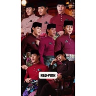 2026 DAYTONA RED/PINKISH CATALOGUE BAJU MELAYU ELRAH EXCLUSIVE maroon burgundy dusty pink fushia